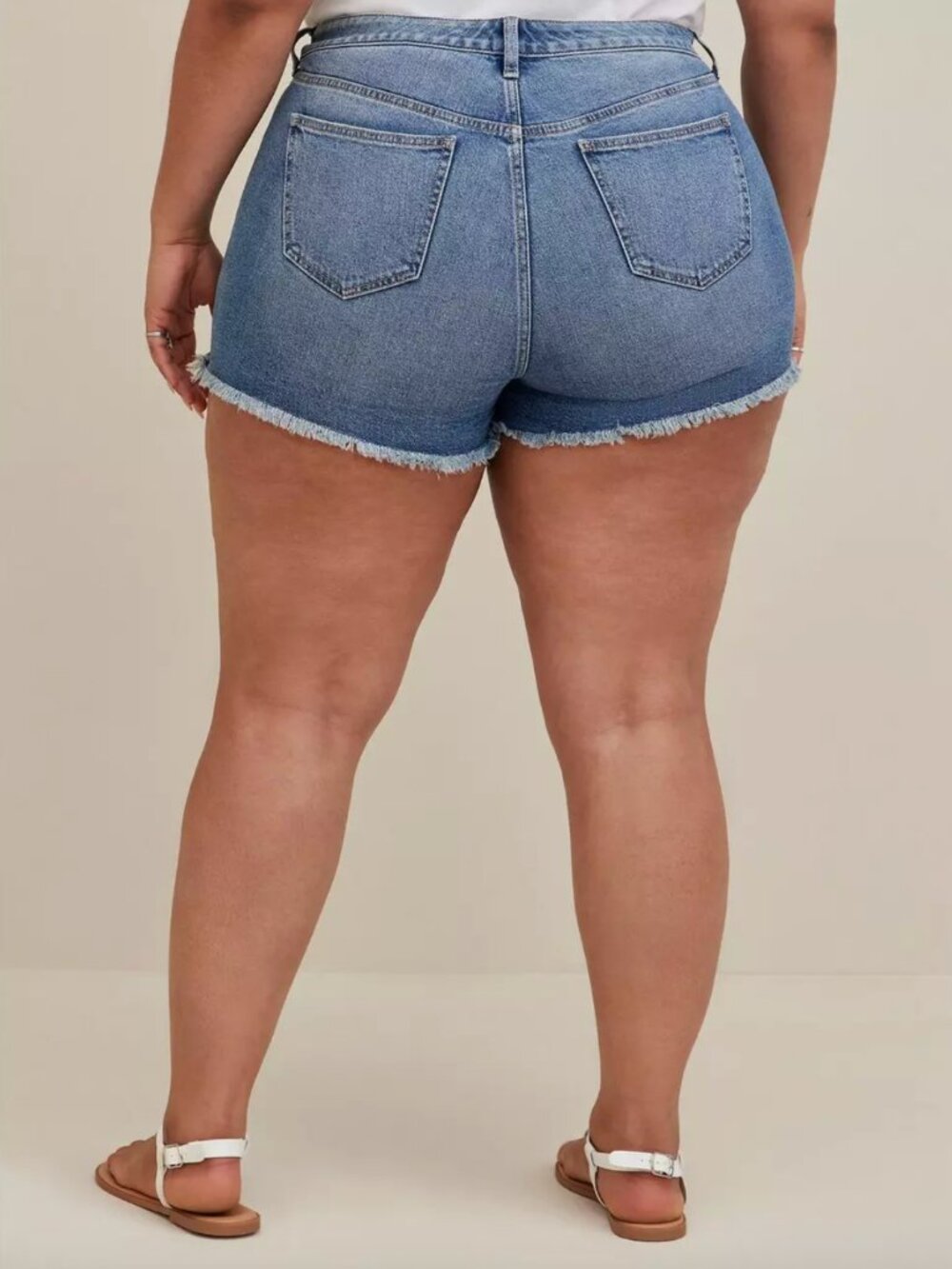 Torrid Mid-Rise Shortie Short - Classic Denim Medium Wash Attaboy Size 12 NWT - Picture 8 of 8